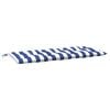 vidaXL Coussins de banc de jardin lot de 2 rayures bleues et blanches