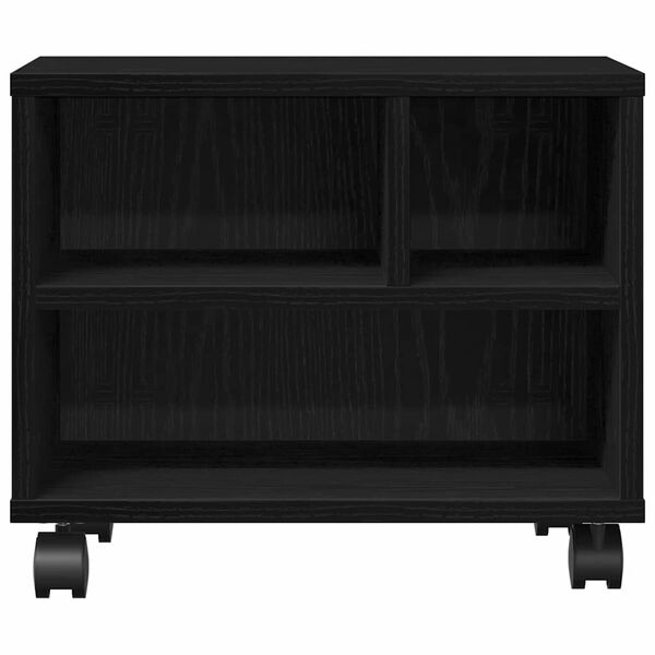 vidaXL Support d'imprimante avec stockage Ch&ecirc;ne noir 41 x 32 x 33.5 cm