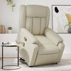 vidaXL Fauteuil inclinable de massage cr&egrave;me similicuir