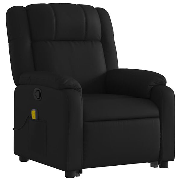 vidaXL Fauteuil inclinable de massage noir similicuir