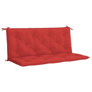 vidaXL Coussin de banc de jardin rouge 120x(50+50)x7 cm tissu oxford