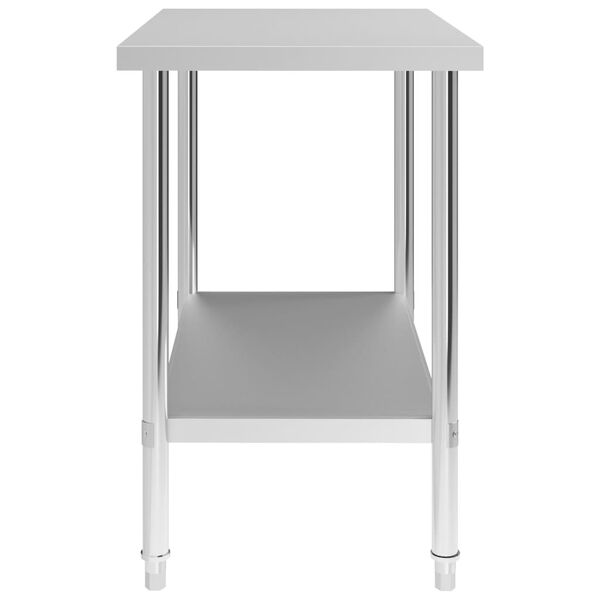 vidaXL Table de travail de cuisine 100x60x85 cm Acier inoxydable