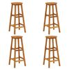 vidaXL Tabourets de bar lot de 4 bois d'acacia solide
