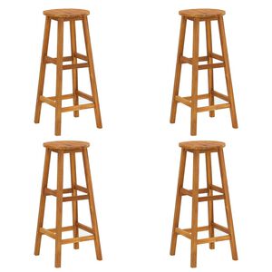 vidaXL Tabourets de bar lot de 4 bois d'acacia solide