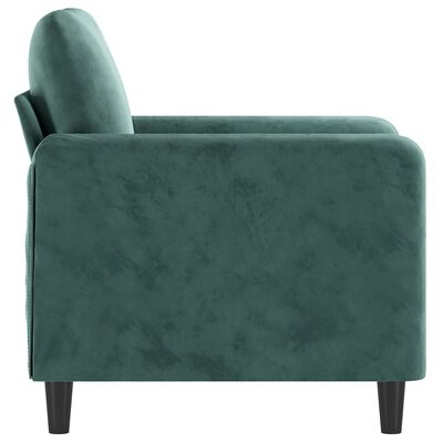 vidaXL Fauteuil Vert foncé 60 cm Velours