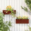 vidaXL Jardini&egrave;res murales 2 pcs Rouill&eacute; Acier corten 53x10x17 cm
