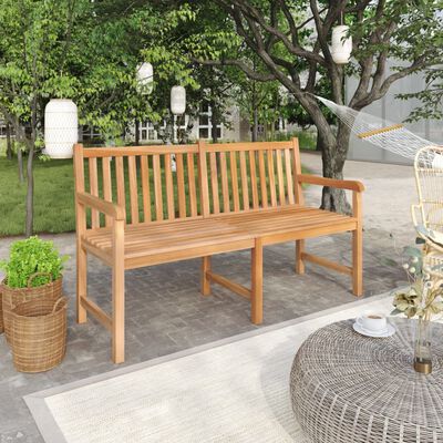 vidaXL Banc de jardin 150 cm Bois de teck solide