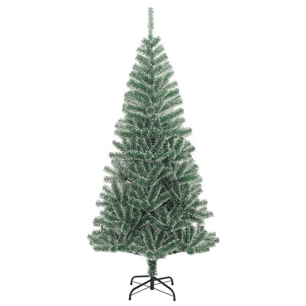 vidaXL Sapin de No&euml;l artificiel avec neige floqu&eacute;e vert 210 cm
