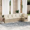 vidaXL Salon de jardin avec coussins 6 pcs beige r&eacute;sine tress&eacute;e