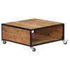 vidaXL Table basse 70x70x32 cm Bois solide d'acacia