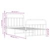 vidaXL Cadre de lit métal sans matelas avec pied de lit noir 100x190cm