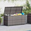 vidaXL Boîte de rangement de jardin gris 120x50x60 cm résine tressée