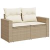 vidaXL Salon de jardin avec coussins 10 pcs beige r&eacute;sine tress&eacute;e