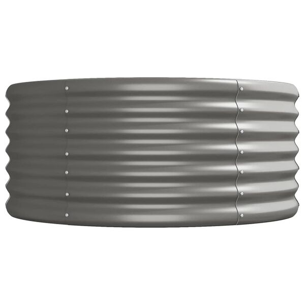 vidaXL Lit sur&eacute;lev&eacute; de jardin Acier galvanis&eacute; 224x80x36 cm gris