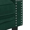 vidaXL Canapé Chesterfield avec traversins 3 places vert foncé velours