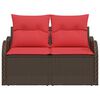 vidaXL Canap&eacute; de jardin avec coussin 121 x 62 x 69 cm polyrotin