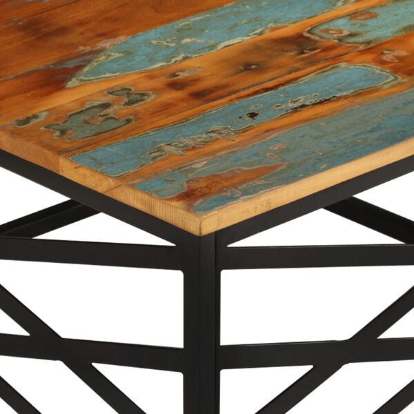 vidaXL Table basse 68x68x35 cm Bois de r&eacute;cup&eacute;ration massif