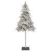 vidaXL Sapin de Noël artificiel 150 LED neige floquée