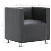 vidaXL Fauteuil cabriolet gris similicuir