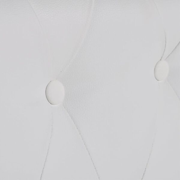 vidaXL Canap&eacute; Chesterfield &agrave; 2 places similicuir blanc