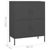 vidaXL Armoire de rangement Anthracite 80x35x101,5 cm Acier