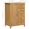 vidaXL Garde-robe 76x52x105 cm Bois de ch&ecirc;ne massif