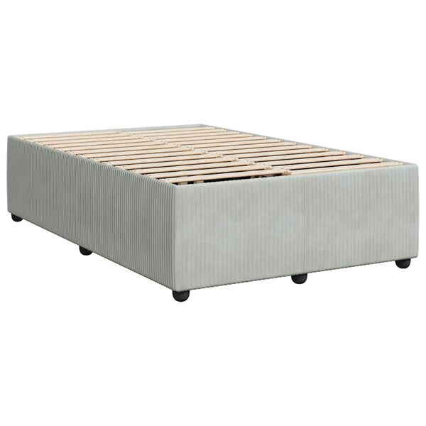 vidaXL Cadre de lit sans matelas gris clair velours