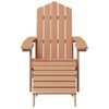 vidaXL Chaise de jardin Adirondack repose-pied table PEHD Marron