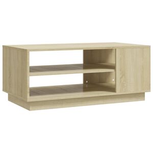 vidaXL Table basse ch&ecirc;ne sonoma 102x55x43 cm bois d'ing&eacute;nierie