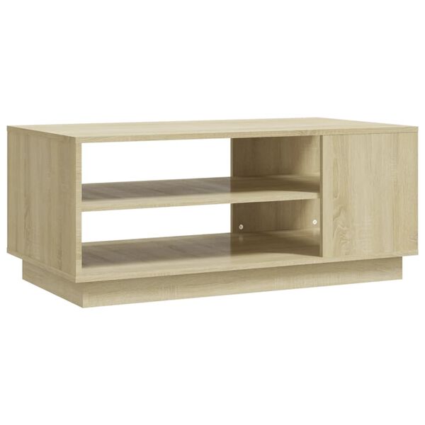 vidaXL Table basse ch&ecirc;ne sonoma 102x55x43 cm bois d'ing&eacute;nierie