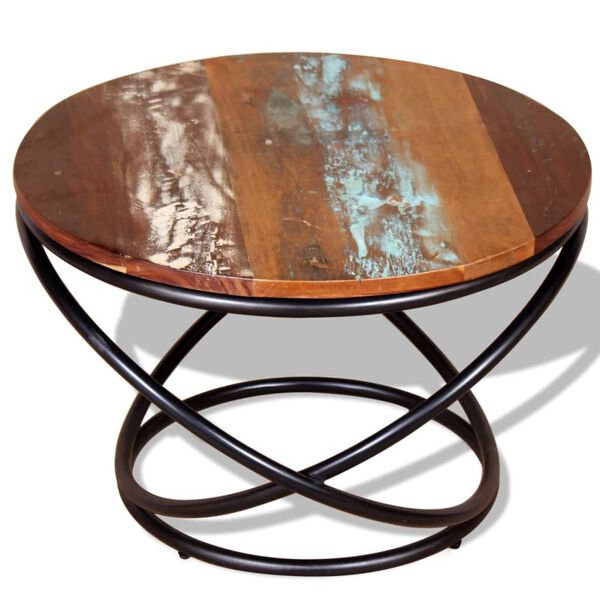 vidaXL Table basse Bois de r&eacute;cup&eacute;ration massif 60x60x40 cm