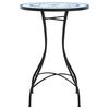vidaXL Table de bistro mosa&iuml;que bleu et blanc &Oslash;50x70 cm c&eacute;ramique