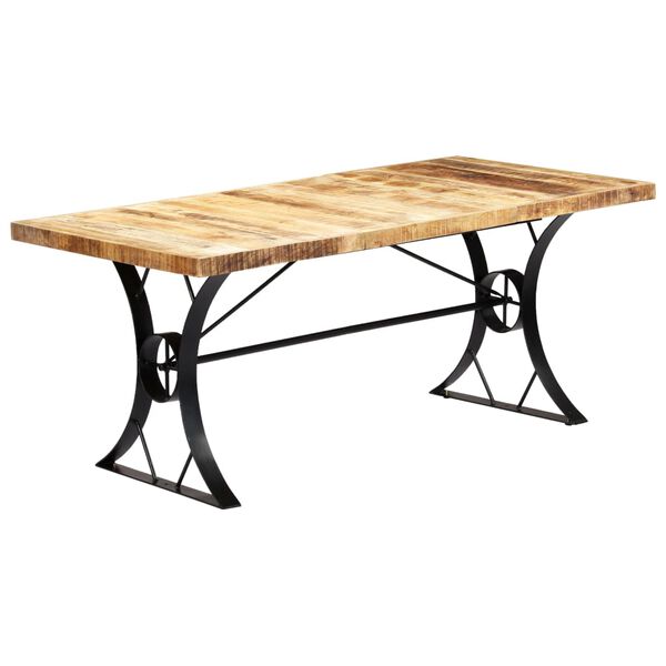vidaXL Table &agrave; manger 180x90x76 cm Bois de manguier massif