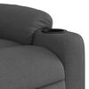 vidaXL Fauteuil inclinable de massage gris fonc&eacute; tissu