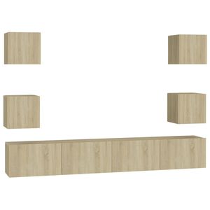 vidaXL Ensemble de meubles TV 6 pcs Ch&ecirc;ne sonoma Bois d'ing&eacute;nierie