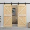 vidaXL Porte NARVIK Naturel 80 x 210 cm Bois de pin massif