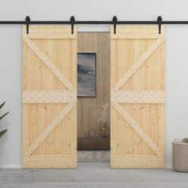vidaXL Porte NARVIK Naturel 80 x 210 cm Bois de pin massif