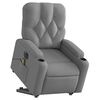 vidaXL Fauteuil inclinable de massage électrique gris clair tissu