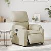 vidaXL Fauteuil inclinable de massage électrique crème similicuir