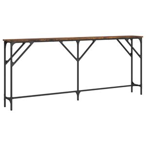 vidaXL Table console ch&ecirc;ne fum&eacute; 180x23x75 cm bois d'ing&eacute;nierie