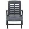 vidaXL Chaise longue pliable Plastique Anthracite