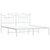 vidaXL Cadre de lit métal sans matelas et tête de lit blanc 183x213 cm