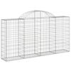 vidaXL Paniers &agrave; gabions arqu&eacute;s 10 pcs 200x30x100/120 cm Fer galvanis&eacute;