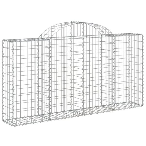 vidaXL Paniers &agrave; gabions arqu&eacute;s 10 pcs 200x30x100/120 cm Fer galvanis&eacute;