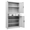 vidaXL Armoire de bureau Gris clair 90x40x180 cm Acier
