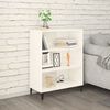 vidaXL Buffet Blanc brillant 69,5x32,5x90 cm Bois d'ing&eacute;nierie