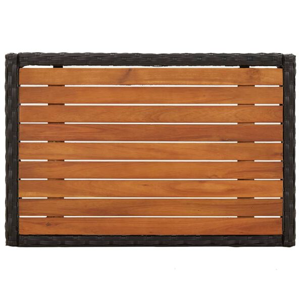 vidaXL Salon de jardin 3 pcs avec coussins Noir R&eacute;sine tress&eacute;e