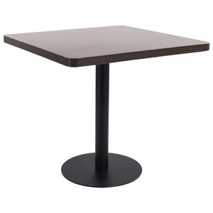 vidaXL Table de bistro Marron foncé 80x80 cm MDF