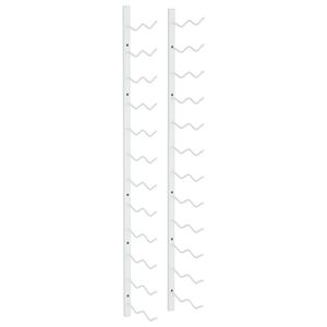 vidaXL Casier &agrave; vin mural pour 24 bouteilles Blanc Fer