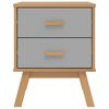 vidaXL Table de chevet OLDEN gris et marron bois de pin solide